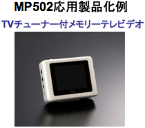 MP502応用製品化例 TVチューナー付メモリーテレビデオ